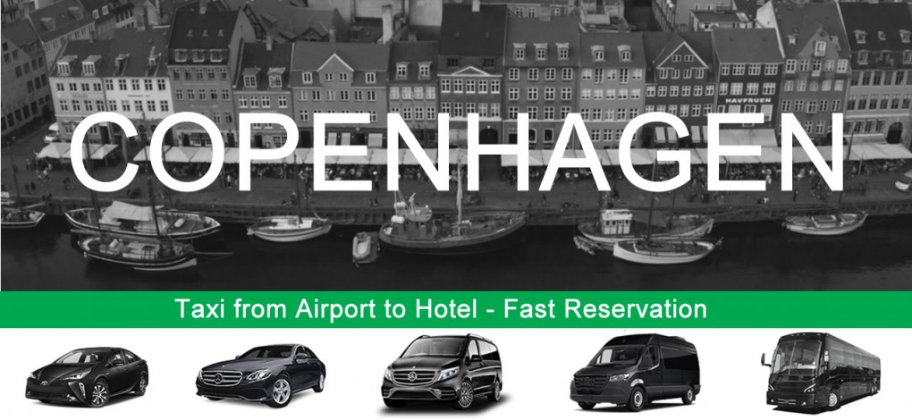Taxi van de luchthaven van Kopenhagen naar het hotel in het stadscentrum