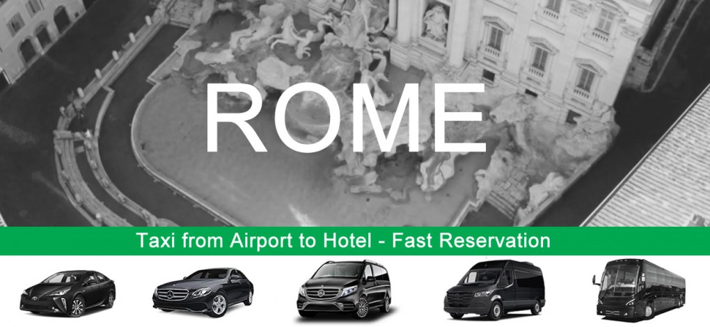 Taxi vom Flughafen Rom zum Hotel im Stadtzentrum